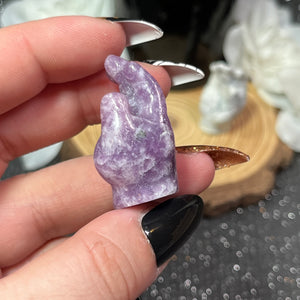 Small Palmistry Hand Lepidolite / Howlite