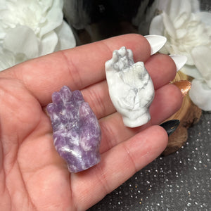 Small Palmistry Hand Lepidolite / Howlite