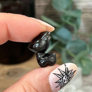 Teeny Silver Sheen Obsidian Deer