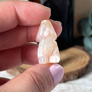 Mini Flower Agate Wolf