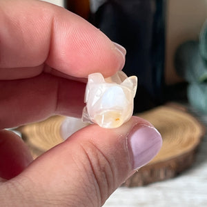Mini Flower Agate Wolf