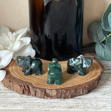 Load image into Gallery viewer, Mini Moss Agate Elephant

