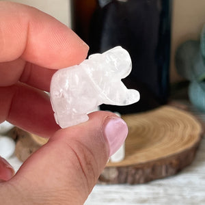 Mini Clear Quartz Bear