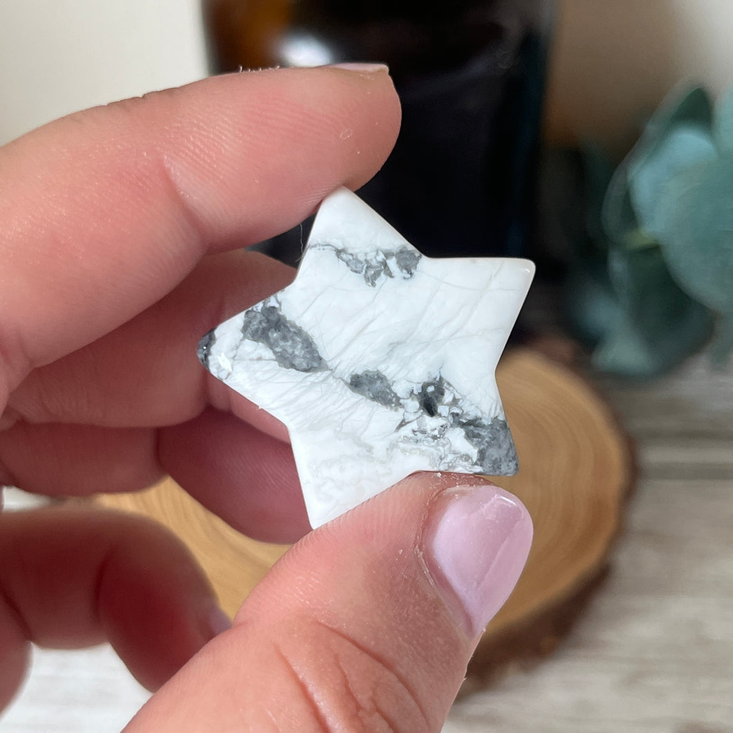 Howlite Stars or Moon