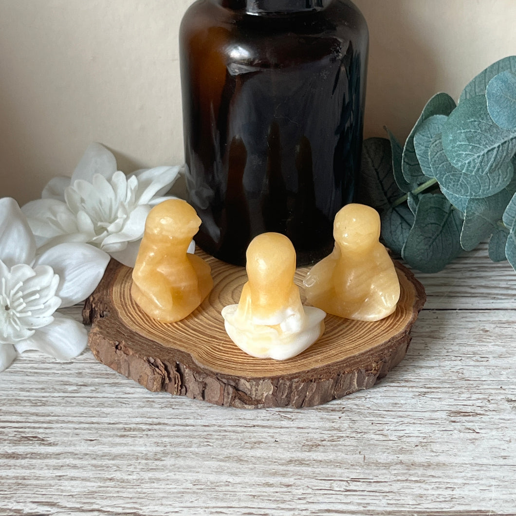 Orange Calcite Sloth