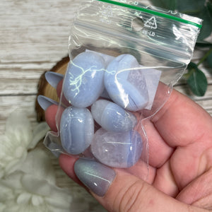 Blue Lace Agate (Tumbled, ∼50g)