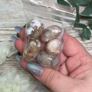 Flower Agate (Tumbled, ∼50g)