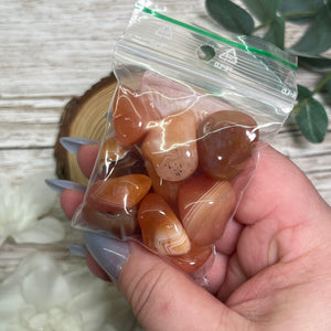 Peach Agate (Tumbled, ∼50g)