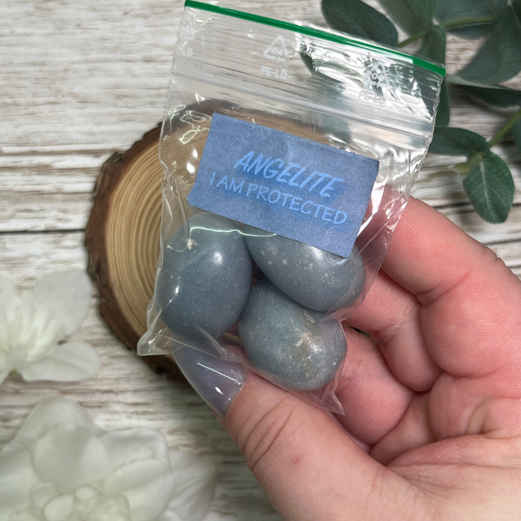 Angelite (Tumbled, ∼50g)