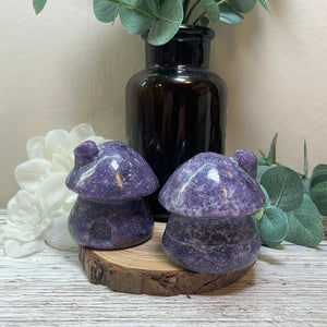 Lepidolite Fairy House Carving