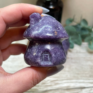 Lepidolite Fairy House Carving