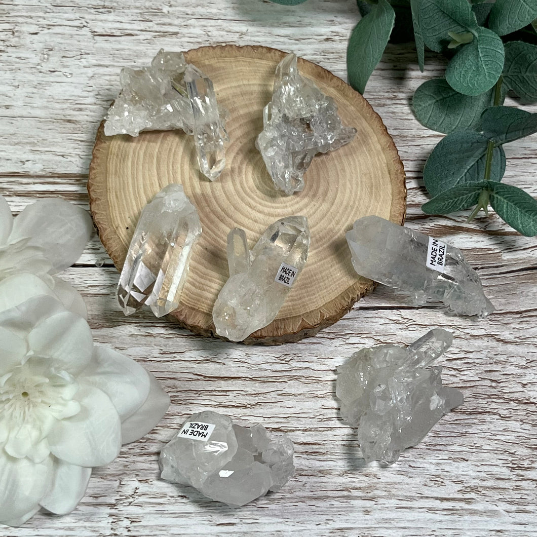 Raw Specimen: Mini Zeca De Souza Clear Quartz Clusters (A-Grade)