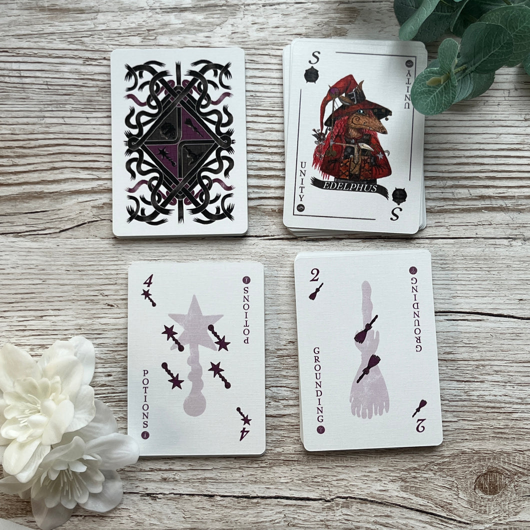 Jasmine's Chiffonjé: LE Kickstarter The 4 Covens Witches' Oracle Playing Cards