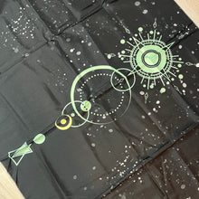 Load image into Gallery viewer, Tarot Altar Scarf - Black Celestial
