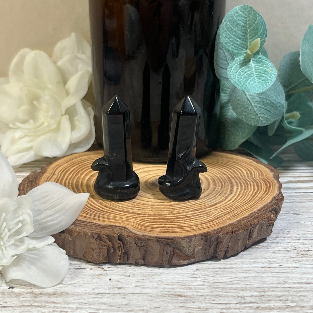 Small Golden Sheen Obsidian Snake Point