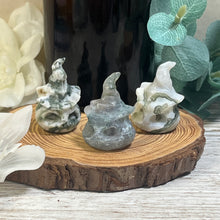Load image into Gallery viewer, Mini Moss Agate Jack-o-Lantern
