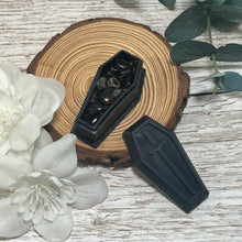 Load image into Gallery viewer, AKindHalloween: ~15g Smoky Quartz Chip Coffin
