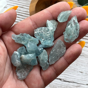 Raw AA Aquamarine Chips (50g)