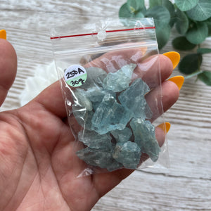 Raw AA Aquamarine Chips (50g)