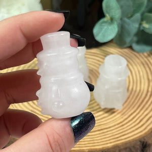 AKindHoliday: Small Clear Quartz Snowman