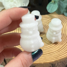 Load image into Gallery viewer, AKindHoliday: Small White Jade Snowman
