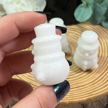 Load image into Gallery viewer, AKindHoliday: Small White Jade Snowman
