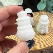 Load image into Gallery viewer, AKindHoliday: Small White Jade Snowman
