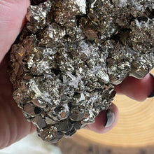 Load image into Gallery viewer, Statement Specimen: XL Pyrite Cluster with A-grade Clear Quartz
