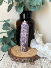 Load image into Gallery viewer, Purple Silk Fluorite Tower
