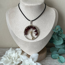Load image into Gallery viewer, Garnet Tree of Life Pendant
