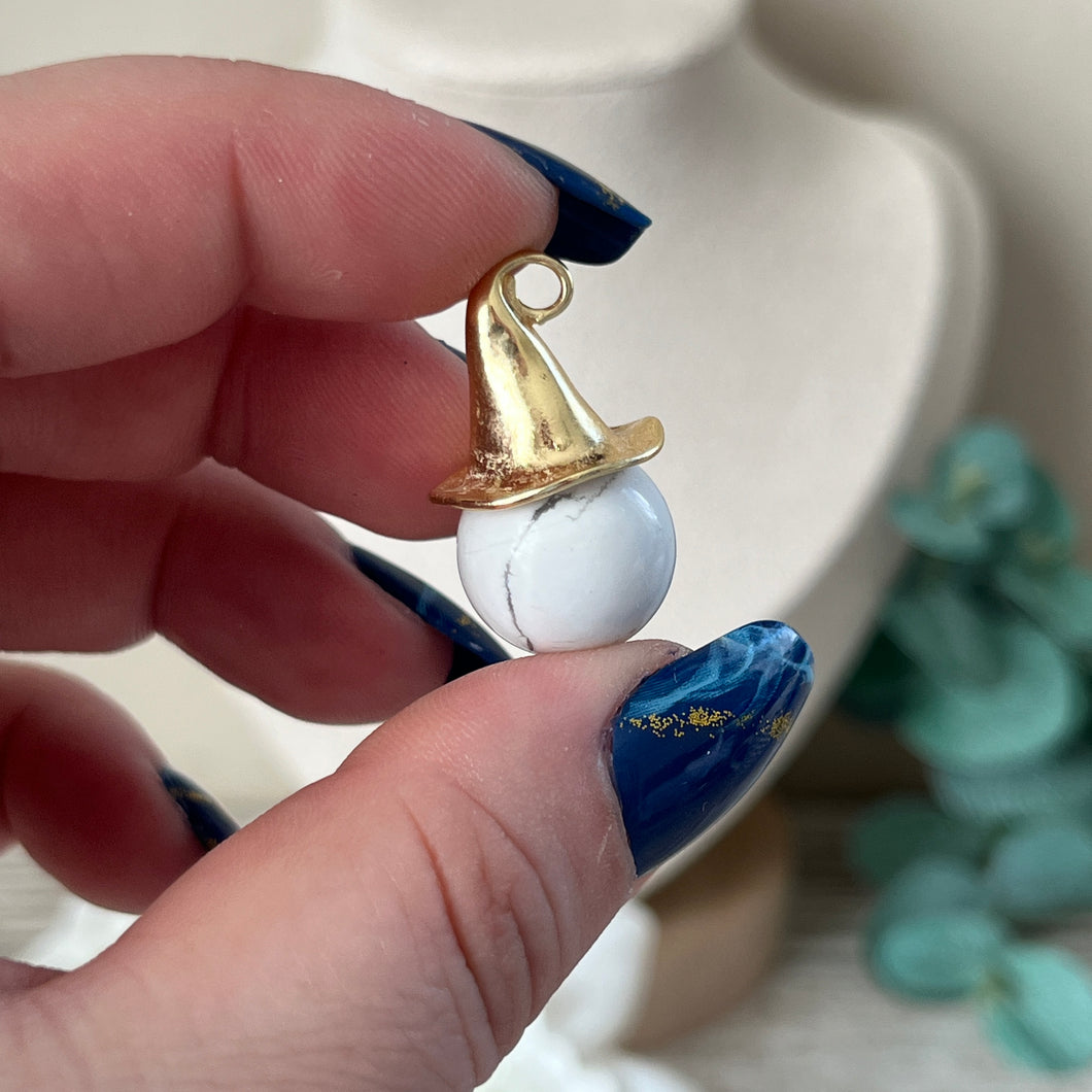 Howlite Witch Hat Pendant (AKC Exclusive)