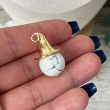 Load image into Gallery viewer, Howlite Witch Hat Pendant (AKC Exclusive)
