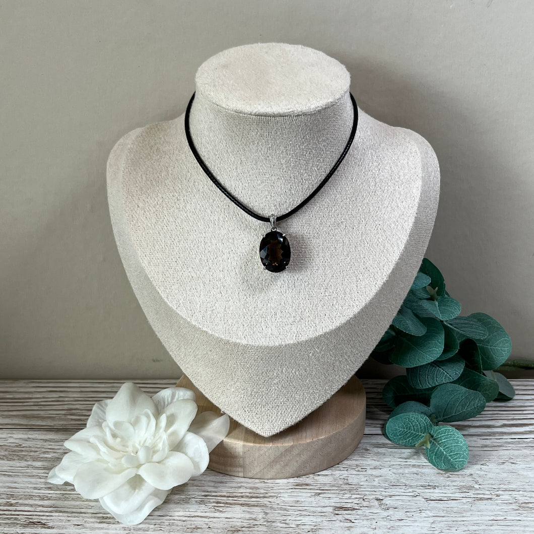 Smokey Quartz Pendant (S925)