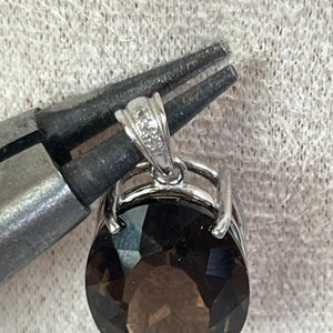 Smokey Quartz Pendant (S925)