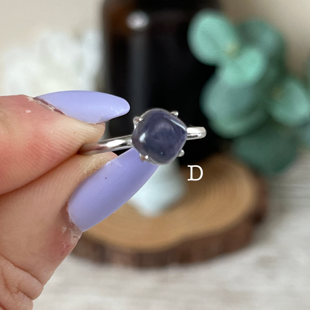 Diamond Iolite S925 Ring