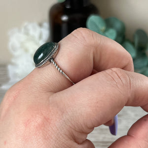 Rope Moss Agate S925 Ring