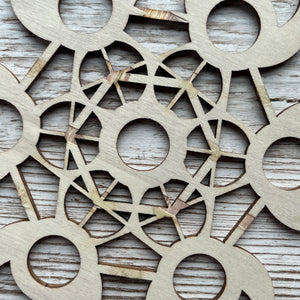 MISFIT: Etched Wood Plate - Sphere Holder