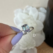 Load image into Gallery viewer, Faceted Rainbow Fluorite S925 Ring
