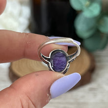 Load image into Gallery viewer, Art Deco Charoite S925 Ring
