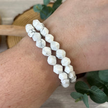 Load image into Gallery viewer, Howlite Faceted Bracelet
