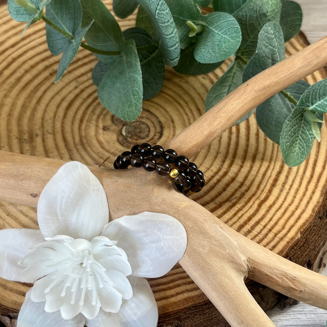 Smoky Quartz: Elastic Fidgit Ring