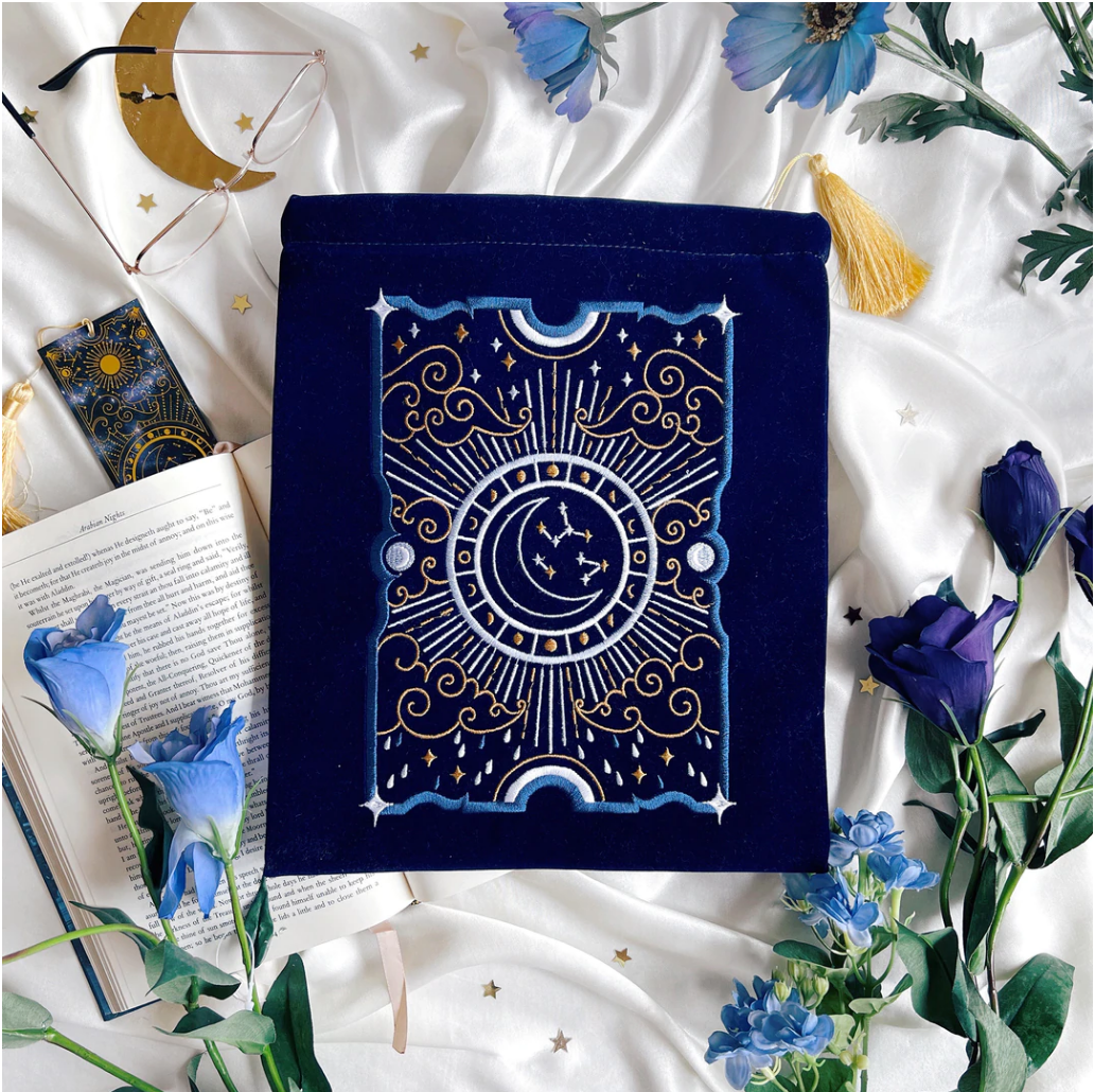 SkyBlue 'La Lune' Book Sleeve (2 Pocket) - The Quirky Cup Collective
