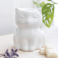 Load image into Gallery viewer, Shiny White Cat Oil Burner
