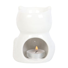 Load image into Gallery viewer, Shiny White Cat Oil Burner
