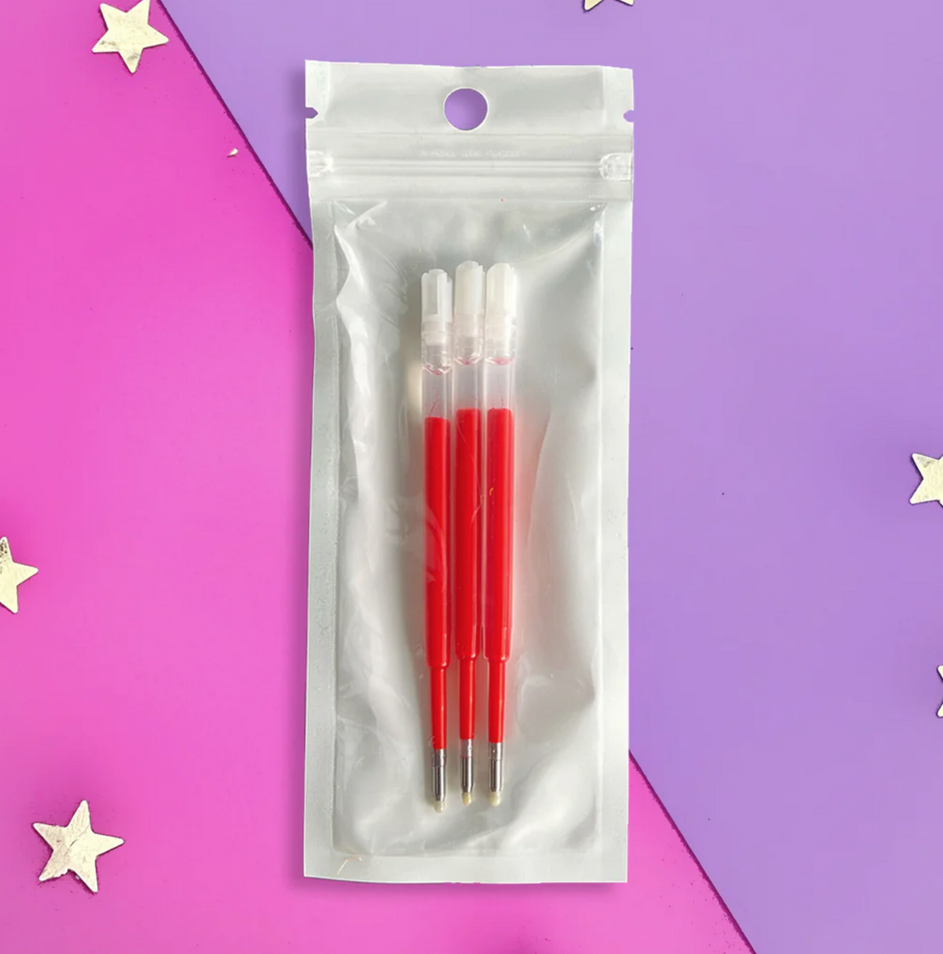 Pen Refill Red: Pack of 3- The Quirky Cup Collective