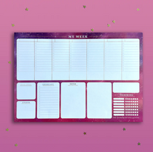 Load image into Gallery viewer, Desktop Weekly Planner Notepad - The Quirky Cup Collective
