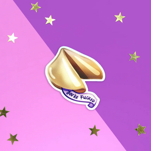 Fortune Cookie Sticker - The Quirky Cup Collective