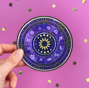 Zodiac Wheel Sticker - The Quirky Cup Collective