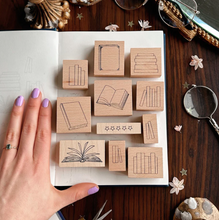 Load image into Gallery viewer, Reading Journal Stamp Set - The Quirky Cup Collective
