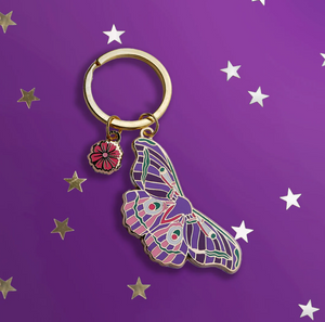 Moth to the Moon Keyring - The Quirky Cup Collective